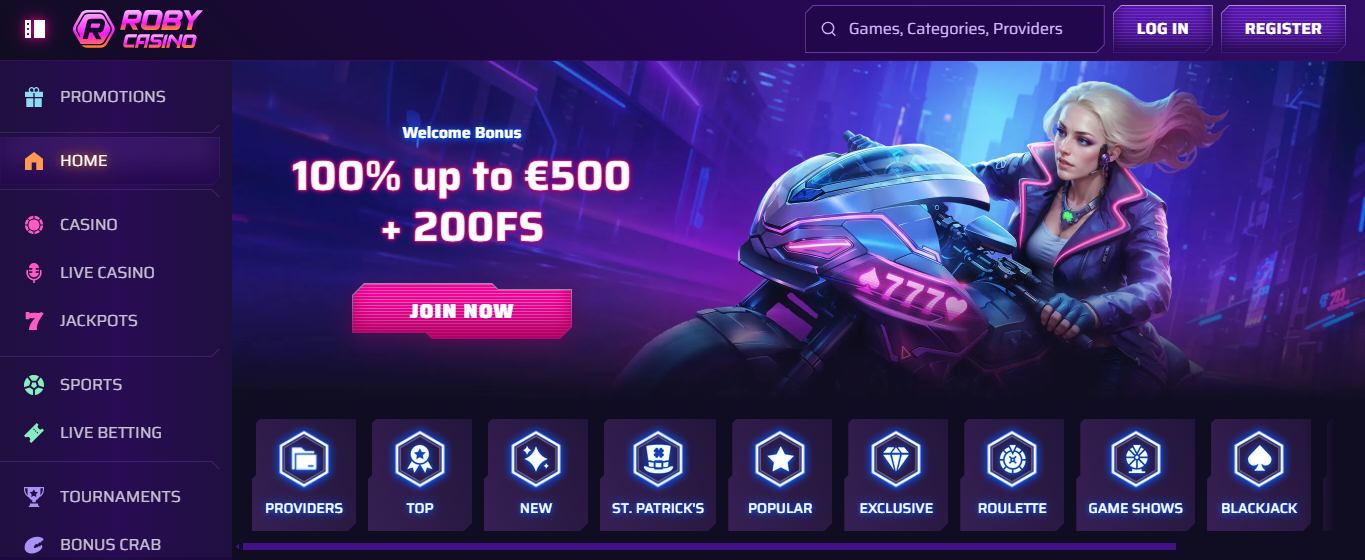 Roby Casino sin licencia